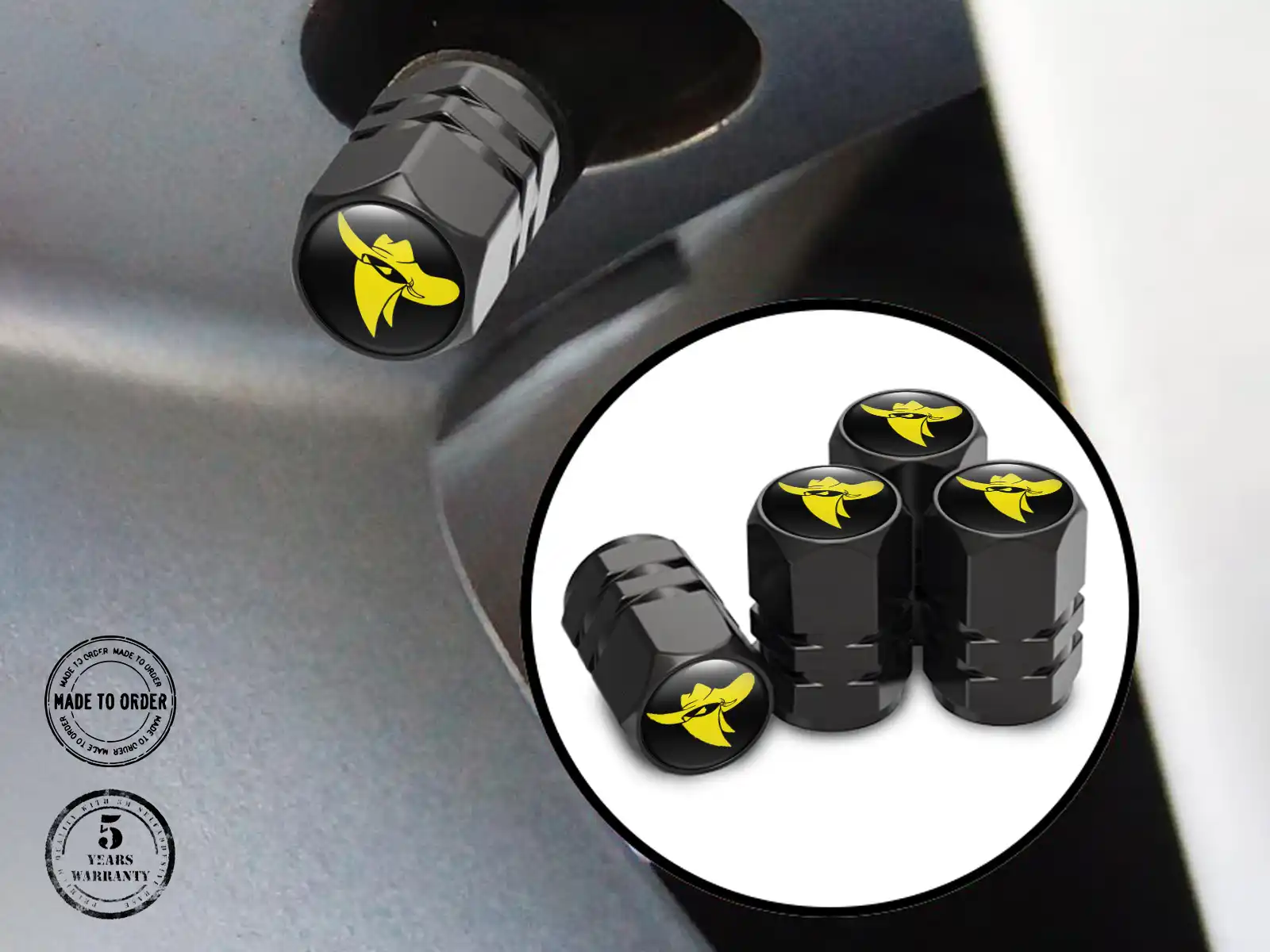 Tyre Valve Caps Bicycles Racing Style